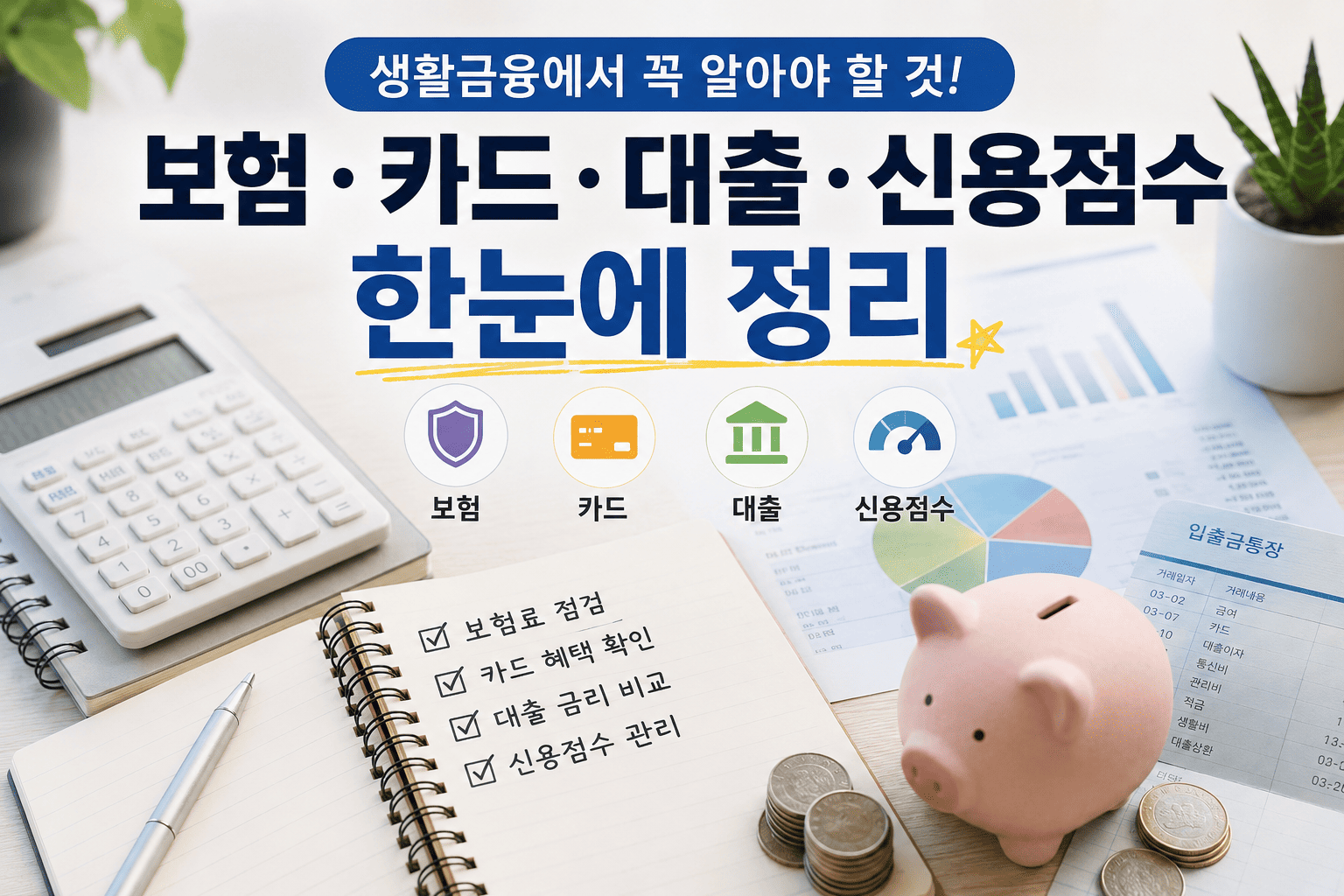 생활금융에서 꼭 알아야 할 것, 보험·카드·대출·신용점수 정리