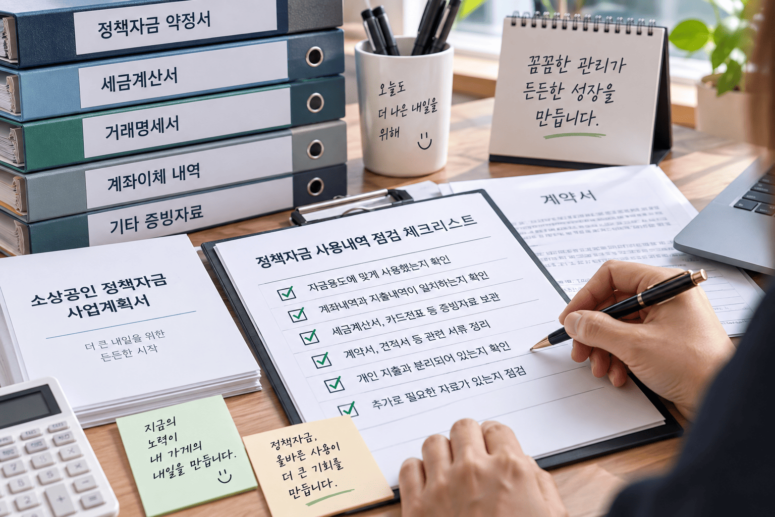 소상공인 정책자금 사후관리 전 자금 사용내역과 증빙 점검