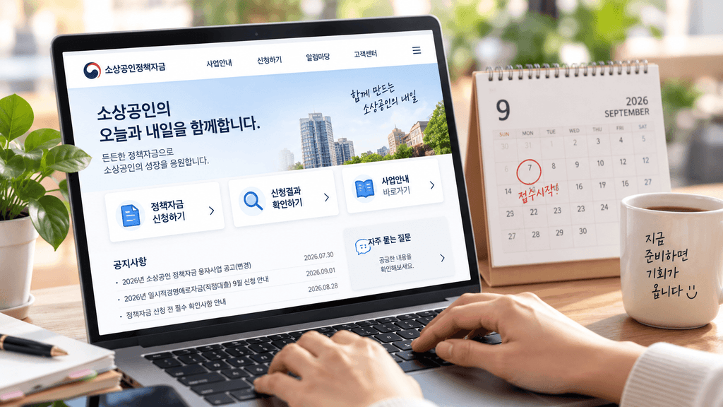 일시적경영애로자금 접수일과 예산 소진 여부 확인