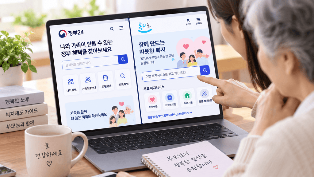 정부24 혜택알리미와 복지로 복지멤버십으로 부모님 복지혜택 확인