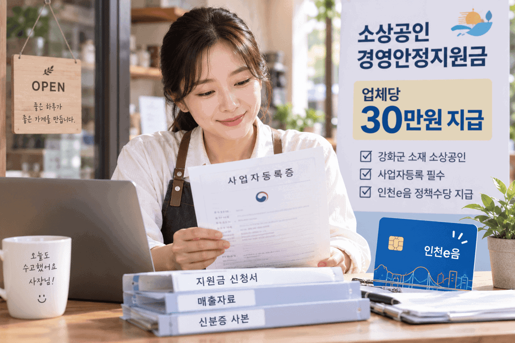 소상공인 지역지원금 30만원 강화군 경영안전지원금 신청