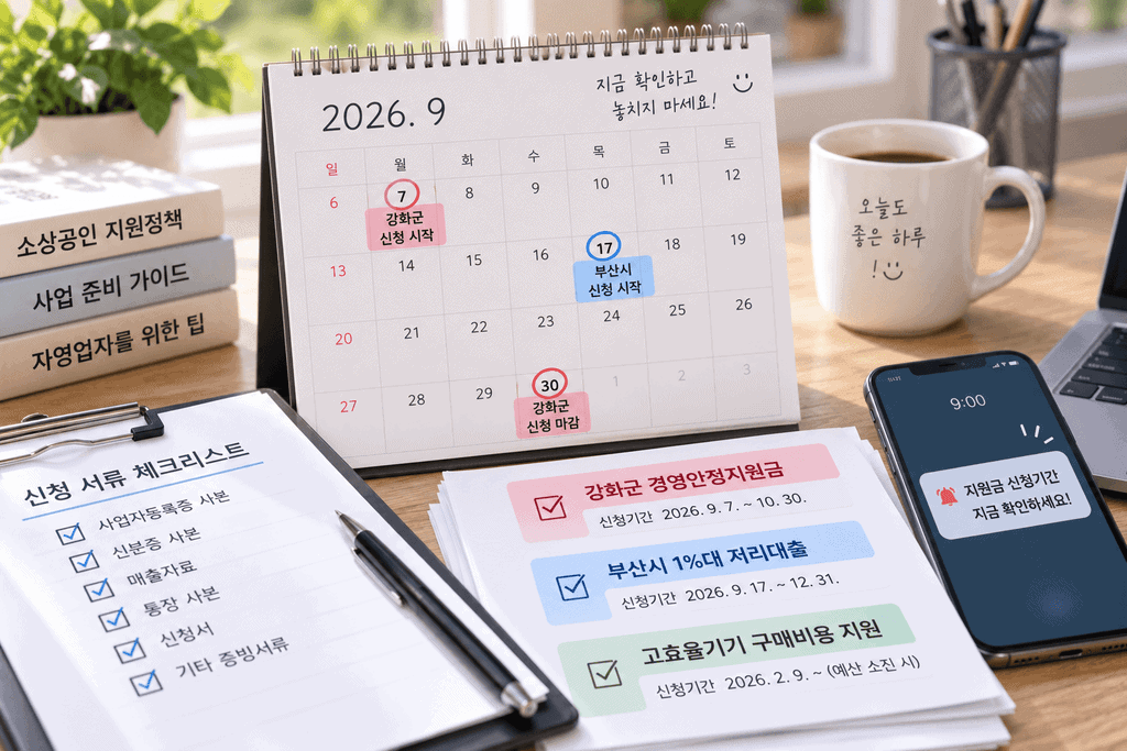 소상공인 지역지원금 신청기간과 공식 공고 확인