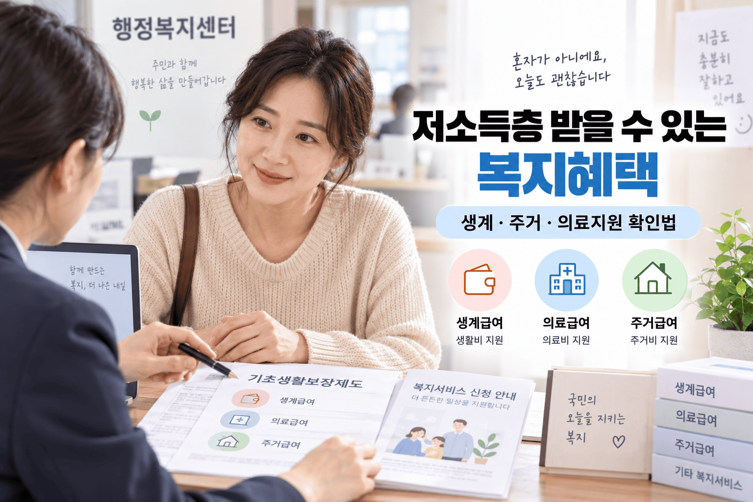 저소득층 받을 수 있는 복지혜택, 생계·주거·의료지원 확인법