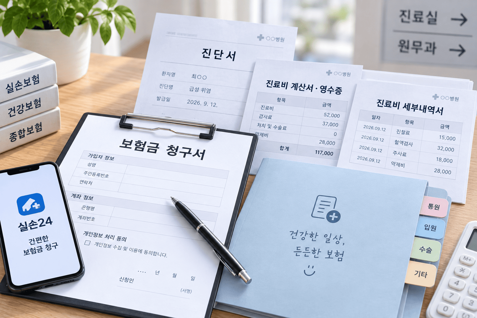 보험금 청구할 때 필요한 서류, 입원·통원·수술별 준비사항