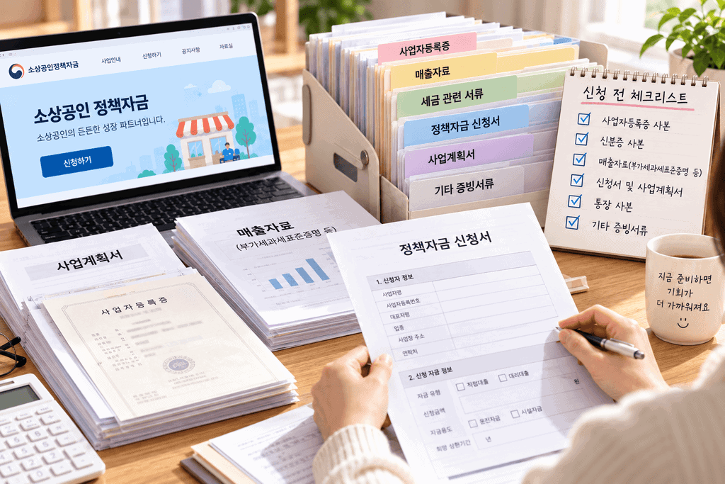 소상공인 정책자금 4분기 직접대출 신청서류 준비